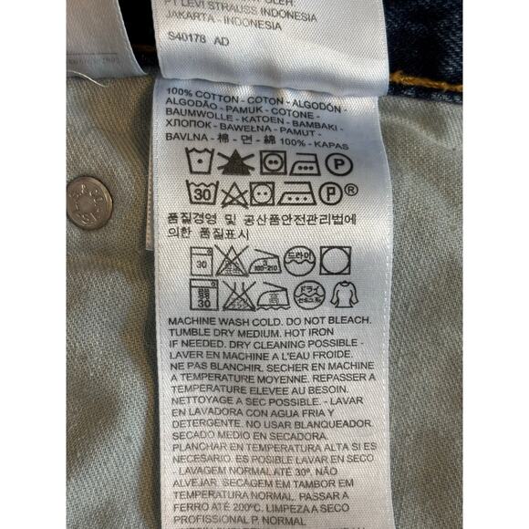 Levi's 569 Men's 44 Denim Shorts Loose Fit Straight 90's Y2K Bermuda Vintage - Picture 7 of 11